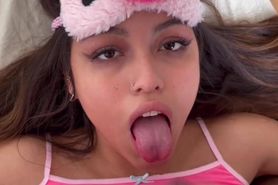 Latina’s Mouth Open Eye Contact Cum in Mouth Compilation HD