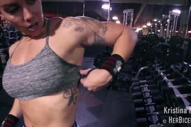 Kristina Working Her Biceps