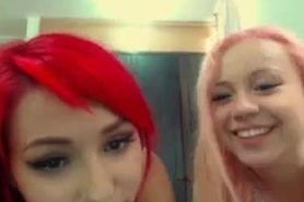 Two Hot Emo Lesbians Play On Webcam