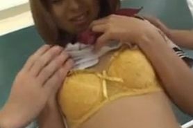 Riko Araki is masturbated with large vibrator