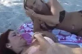 Beach Girls Play With Each other