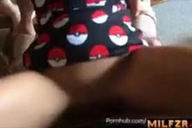 her brother was playing pokemomn