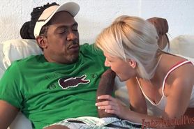 small blonde gets fucked by biggest black dick