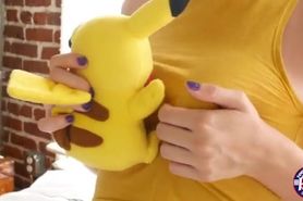 Cece fucked her Comforting pokemon and lets him fill her