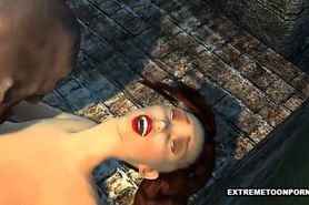 Sexy 3D Girl Fucked In A Graveyard By A Zombie