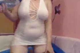 Webcam Girl Pours Water All Over Her White Dress