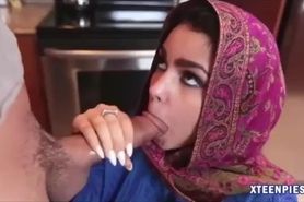 Arab teen Ada gets ripped and creampied by hard cock