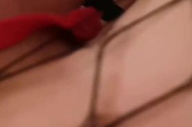 Sissy licks her own dick and cums in her own mouth