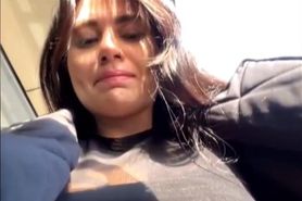 Boobs Out In Bus