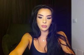 Super slim busty webcam goddess solo teasing