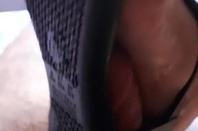 Sandals Footjob before whatching the game