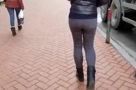 Ass of moving girl