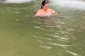 Tatiana Trelles Ecuador River bath