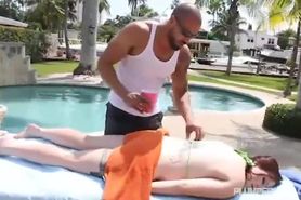 Super Busty BBW Kamille Amora Gets Massage and Fuck Poolside