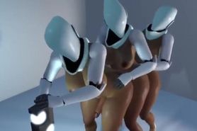 3 Futanari Robots baise dans le train anal 11 min 1080p