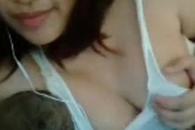 Cute Girl Try To Show On Webcam