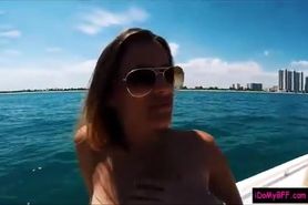 Hot besties boat party leads into a nasty group fucking