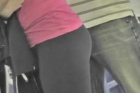 A street candid video of an enticing Latina girl