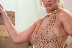 Paige VanZant Nude Teasing in Mesh Lingerie Video Leak