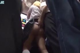 Blonde Aika Groped on bus