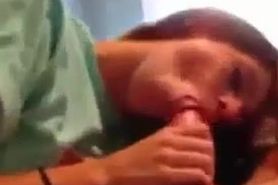 Hot step-sister sucks brothers cock