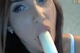 Russian Webcam Girl With Banana