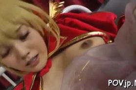 Exquisite blonde nipponese diva gets pounded