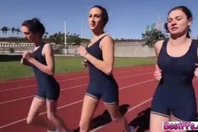 Lovely track Runners gets to lick and suck pussy and boobs