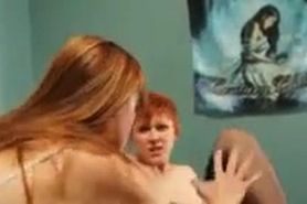 Couple of redheads in an intense lesbian fucking