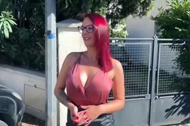 Busty redhead Lea getting fucked after the interview