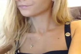 Perfect Blonde Sucks Her Toy On Webcam