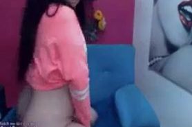 Amateur Colombian Teen Masturbates To Orgasm In Pink Socks