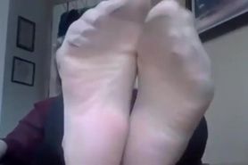 BBW taking off boots to air nyloned feet