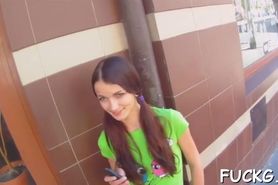 Teasing teen girl on a spy cam