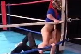 Bad Tempered Midget Wrestler Fucks Female Referee in The Ring