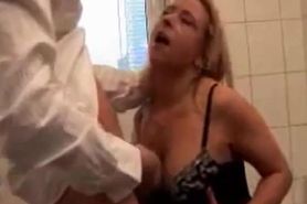 Lingerie milf sex in bathroom