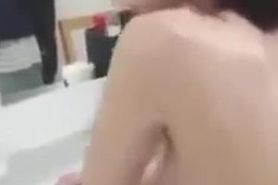 Fucking while getting her hair make up done - Who is she?