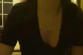 Chubby brunette girl groped and fucked on webcam