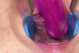 american model Lucy masturbating with toy