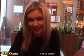 hot blonde fucked in cafe