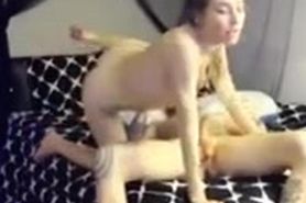 Blonde girl is a real pussy cat in bed