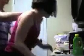 Teen Has A Quickie In The Kitchen