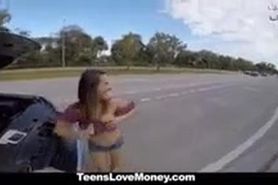 Teenslovemoney - Busty Girl Gets Towed, Fucked And Paid!