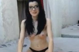 Hot Nerdy Webcam Teen With Glasses
