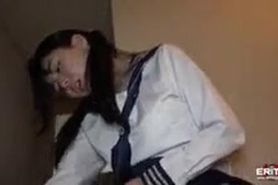 Cute Asian Student Blows An Old Guy And Gets A Mouthful