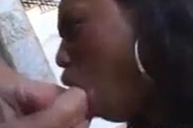 Ebony girl gets her ass mercilessly creampied