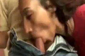 Gypsy girl pleasing blind man with cunt by riding
