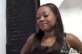 Hot ebony blows and deepthroat bunch of white cocks