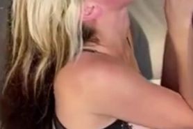 Big Tits Blonde Deepthroat Blowjob