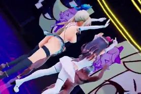 ?MMD/Sex? Kizuna AI & Mirai Akari dance and fuck